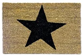 Wycieraczki - Relaxdays Wycieraczka 40 x 60 cm mata kokosowa gwiazda podkładka mata kokosowa z antypoślizgową PCW wycieraczka wykonana z włókna kokosowego jako mata wyłapująca brud i wycieraczka podłogowa mata do z 10019009 - miniaturka - grafika 1