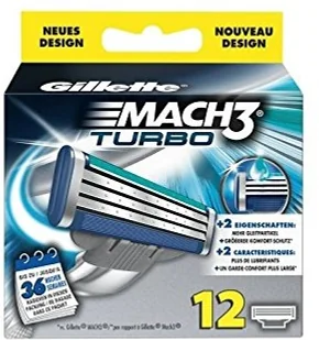 Gillette Mach3 Turbo wkłady do maszynki do golenia 12szt. 3014260298111 - Maszynki do golenia i wkłady - miniaturka - grafika 2