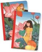 Szkolne artykuły papiernicze - Djeco FEDORA notes zestaw 2 szt. w linie i gładki Lovely Paper DJ DD03585 - miniaturka - grafika 1