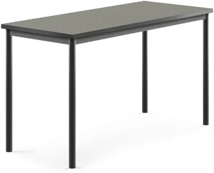 AJ Produkty Stół SONITUS, 1400x600x760 mm, ciemno szare linoleum, antracyt - Meble do szkół i przedszkoli AJ Produkty Stół SONITUS, 1400x600x760 mm, ciemno szare linoleum, antracyt - Meble do szkół i przedszkoli - miniaturka - grafika 1