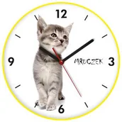 Zegary - Atrix Zegar kolorowy ścienny kotek mruczek ATE900MM - miniaturka - grafika 1