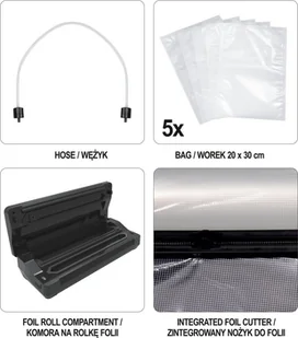 Lund PAKOWARKA PRÓŻNIOWA 130W MAX 30CM 70KPA - Zgrzewarki do folii i pakowarki próżniowe - miniaturka - grafika 6