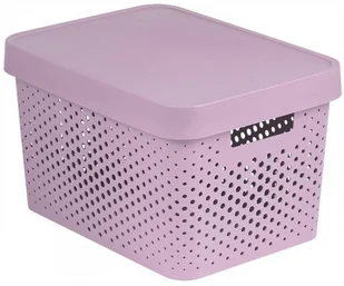 Curver Pojemnik ażurowy z przykrywką 17 L Infinity różowy CUR-229152 - Pojemniki łazienkowe - miniaturka - grafika 5