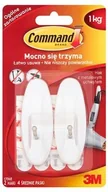 Artykuły biurowe - COMMAND-3M Haki wielokrotnego użytku COMMAND (17068 PL), z metalowym uchwytem, średnie, 2szt., biały 3M-UU007827098 - miniaturka - grafika 1