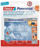 Wieszaki i stojaki - tesa TESA Powerstrips deco haki, przezroczysty, przy maks. 200 G, opakowanie z 5 haczykami, przezroczysty normalny 58900-00013-03 - miniaturka - grafika 1