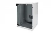 Szafy rack - Digitus Szafa wisząca jednosekcyjna 10 cali 9U 464x312x300mm drzwi szklane + EKSPRESOWA DN-10-09U - miniaturka - grafika 1