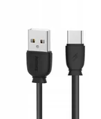 Kable USB - Remax Suji RC-134a kabel Usb Usb-c 2.1A 1M czarny - miniaturka - grafika 1