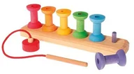 Zabawki interaktywne dla dzieci - Grimms Małe kolorowe szpulki 1+, Grimm's Zabawka drewniana - Montessori G10316 - miniaturka - grafika 1