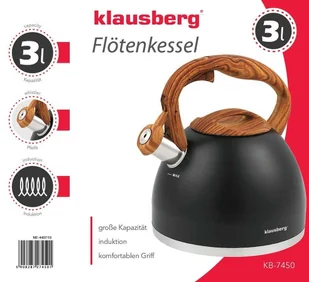 Klausberg Czajnik z gwizdkiem 3l kb-7450 KB-7450 Kinghoff - Czajniki na gaz - miniaturka - grafika 2