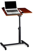 Części i akcesoria do laptopów - Relaxdays stolik na laptopa z regulacją wysokości wys. x szer. x gł.: 95 x 60 x 40 cm, stojak na notebooka, także dla osób leworęcznych, stolik kawowy, z kółkami z hamulcem, z półką na myszkę z 2 list 10020396_47 - miniaturka - grafika 1