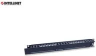 Szafy rack - Intellinet Organizer Kabli Intellient Rack 19\" 1U z pokrywą czarny 711685 - miniaturka - grafika 1
