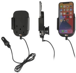 Brodit AB Uchwyt Indukcyjny dedykowany do Apple iPhone 12 Pro Max z wbudowanym kablem USB oraz ładowarką samochodową 718236 - Uchwyty samochodowe do telefonów - miniaturka - grafika 2