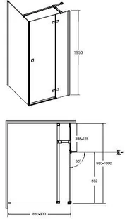 Besco PIXA 100x90 PPP / PPL-109-195C - Kabiny prysznicowe Besco PIXA 100x90 PPP / PPL-109-195C - Kabiny prysznicowe - miniaturka - grafika 4