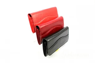 Sara Portfel Damski (PL) Długi z Klamrą Skóra Naturalna Licowa - Portfele - miniaturka - grafika 2