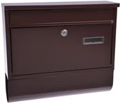 Skrzynki na listy - M.A.T Group skrzynka na listy brązowa 360x320x90 mm - miniaturka - grafika 1