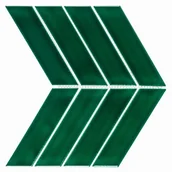 Płytki ceramiczne - Dunin mozaika ceramiczna, gresowa Royal Chevron Vert - miniaturka - grafika 1