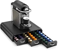 Pojemniki kuchenne - CEP pojemnik na kapsułki do kawy z 3 szufladami, z tworzywa sztucznego, czarny, 34,2 x 32,7 x 6,9 cm (2230060011) - miniaturka - grafika 1