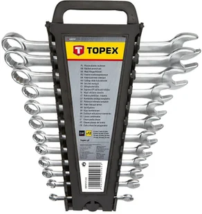 Topex Klucze płasko - oczkowy 35D757 (6-22 mm) 12 szt. - Klucze i nasadki - miniaturka - grafika 3