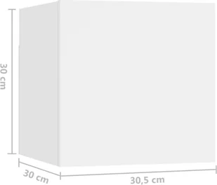 vidaXL Lumarko 7-cz. zestaw szafek TV, biały, płyta wiórowa 3078661 - Szafki RTV - miniaturka - grafika 12