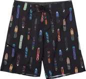 Kąpielówki męskie - Burton szorty kąpielowe mięske BRIDGEWATER SHORT HISTORY OF SNOWBOARDING - miniaturka - grafika 1