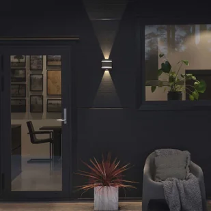 Konstmide Kinkiet zewnętrzny Cremona efekt pasków, 14cm - Lampy ogrodowe - miniaturka - grafika 3