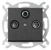 Gniazdka elektryczne - Viko Panasonic Gniazdo RTV-SAT końcowe Panasonic Novella czarny 92105541M - miniaturka - grafika 1