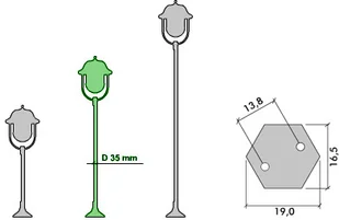Su-Ma lampa stojąca PRINCE 117cm - Lampy ogrodowe - miniaturka - grafika 6