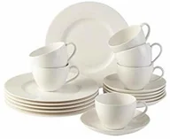 Serwisy obiadowe - Villeroy & Boch vivo Group Basic White zestaw do kawy, naczynia z wysokiej jakości chińskiej serii Fine Chin, białe, 18-częściowy 19-5277-7127 - miniaturka - grafika 1