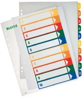Przekładki do segregatorów - Leitz 12920000 skoroszyt na projekty, możliwość nadruku, wykonany z polipropylenu, pozycje 1-6, format A4, wielokolorowy 12930000 - miniaturka - grafika 1
