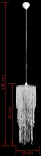 VidaXL Kryształowa lampa wisząca z abażurem 26 x 70 cm 241118 - Lampy sufitowe - miniaturka - grafika 11