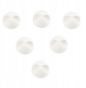 DRect Ateneum Uchwyt do kabli samoprzylepny biały - Przyborniki na biurko - miniaturka - grafika 2