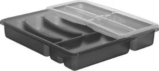 Rotho Wkład do szuflad Rotho Basic 2-poziomowy antracytowy - Pozostałe akcesoria kuchenne - miniaturka - grafika 2
