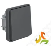 Wyłączniki światła i elektryczne - Hager BERKER W.1 Moduł wyłącznika 1-klawiszowy krzyżowy IP55 szary 6130773515 6130773515/HAG - miniaturka - grafika 1
