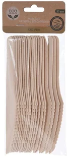 EH Excellent Houseware Jednorazowe noże drewniane 20 sztuk zestaw noży idealny jako sztućce do grilla czy na piknik B07QCDVQJM - Deski do krojenia - miniaturka - grafika 5