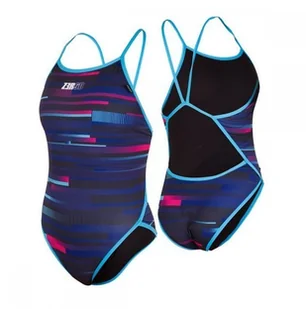 ZEROD ZEROD Strój kąpielowy damski jednoczęściowy ONE PIECE REVOLUTION niebieski - Stroje kąpielowe - miniaturka - grafika 3