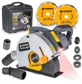 Piły ręczne - Inna Bruzdownica ELEKTRYCZNA 3000W 150mm Walizka LASER PM0689 - miniaturka - grafika 1