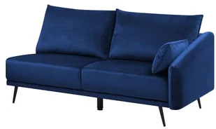 Beliani Beliani Sofa narożna prawostronna welur ciemnoniebieska VARDE - Narożniki - miniaturka - grafika 5
