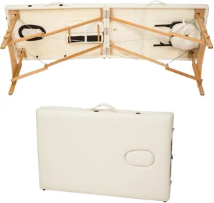 tectake 2-strefowy stół do masażu Freddi z wyściółką 5cm i drewnianą ramą - beżowy 401462 - Stoły i łóżka do masażu tectake 2-strefowy stół do masażu Freddi z wyściółką 5cm i drewnianą ramą - beżowy 401462 - Stoły i łóżka do masażu - miniaturka - grafika 5