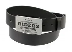 PolskaGalanteria.pl Klamra Do Paska Sprzączka Pełna Blaszka Z Bolczykiem 40 mm Metalowa Solidna "Motocycle RIDERS" KBOL40/06 - Paski - miniaturka - grafika 3