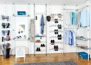 Wenko WENKO herkulesie Duo regulowana Wewnętrzny system teleskopowy, garderoby-system, nierdzewna, Biały, 38 x 215 x 300 cm 50611100 - Wieszaki i stojaki - miniaturka - grafika 10