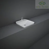 Umywalki - RAK Ceramics Ceramics VARIANT UMYWALKA WPUSZCZANA KWADRATOWA 42X42 CM Z OTWOREM BIAŁY POŁYSK VARDI44201AWHA - miniaturka - grafika 1