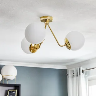 Euluna Lampa sufitowa Tuse 3-punktowa, mosiądz - Lampy sufitowe - miniaturka - grafika 2