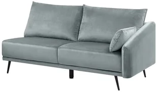 Beliani Beliani Sofa narożna prawostronna welur szara VARDE - Narożniki - miniaturka - grafika 5