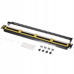 NetRack Patch panel 19'' 24-porty kat. 6 UTP, z półką 104-06 - Szafy rack - miniaturka - grafika 2