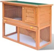 Klatki dla gryzoni - Vidaxl Drewniana, zewntrzna klatka dla krlika z drzwiczkami - miniaturka - grafika 1