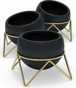 Donice - Umbra Komplet doniczek Potsy 3 szt. czarne 1013191-1137 - miniaturka - grafika 1