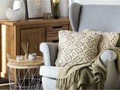 Poduszki dekoracyjne - Beliani Zestaw 2 poduszek dekoracyjnych makrama 45 x 45 cm beżowy ESENKOY - miniaturka - grafika 1