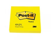 Etykiety samoprzylepne i bloki etykiet - Post-It Karteczki 76x76 neon 76x76 654-NY - żółty - miniaturka - grafika 1