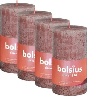 Bolsius Świeca rustykalna Shine 30H 10CM 4szt ZAMSZOWY BRĄZ BOLSIUS2818 - Świece - miniaturka - grafika 2