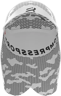 Compressport Czapka biegowa z daszkiem ICE CAP SUN SHADE biało-szara - Czapki i chusty sportowe męskie - miniaturka - grafika 2